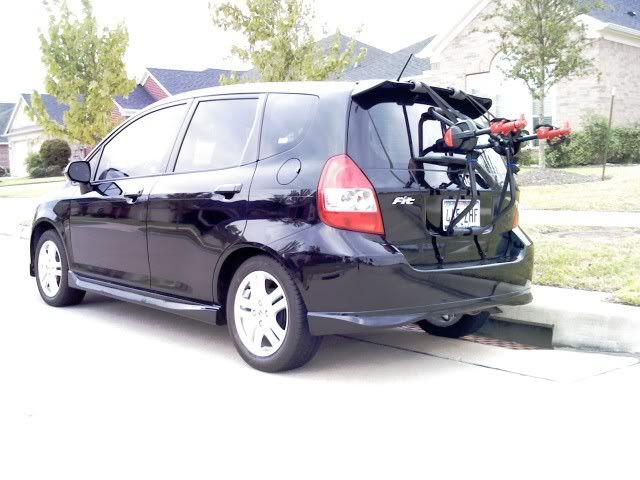 honda fit with bike rack